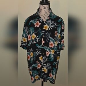George Brand Mens Hawaiian Tropical Button Down Shirt Sz Large (42-44)